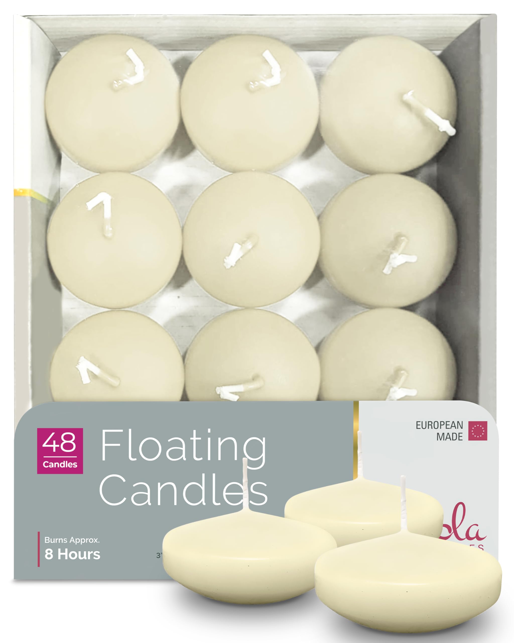 Bougies Piliers Ivoire 50x75 Mm - Pack De 4 Bougies Inodores à Mèche Coton | Fabrication Européenne SafeCandle Auto-extinguible - 7