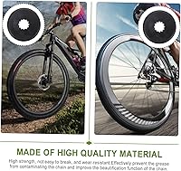 Vista 4 de 30 piezas cubierta de volante radios bicicleta radios bicicleta piñón rueda libre protector de radios carretera volante cubierta de protección