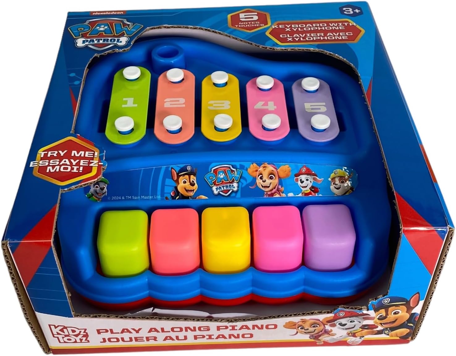 Paw Patrol Play Along Piano & Xylophone - Learn to Play Piano Music Education for Kids and Preschoolers Ages 3+