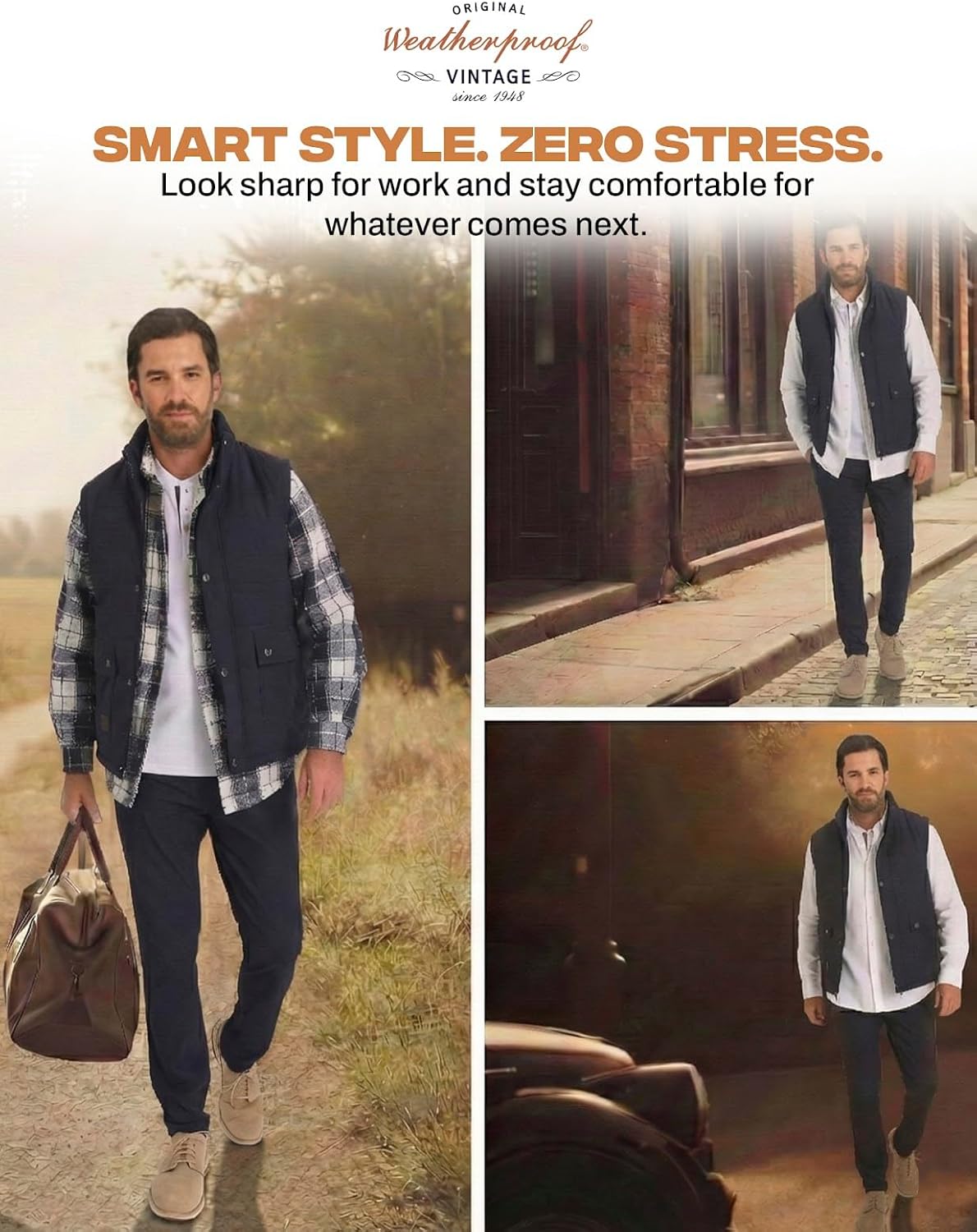 Weatherproof Vintage Men's Hiking Pants - Casual Chino | Straight Slim Fit, Quick Dry, Stretch Travel Pants for Men - Image 2