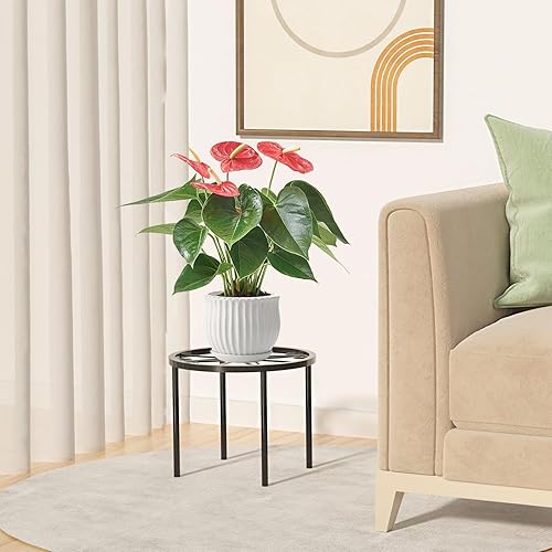 Miniatura 7 de bussdis 1 soporte para plantas, estante pequeño de 6.69 pulgadas, soportes resistentes para macetas, estante para macetas, soporte antioxidante para