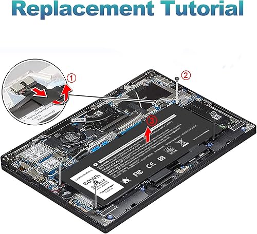 Miniatura 5 de Fancy Buying K5XWW - Batería para portátil Dell Latitude 7389 7390 2 en 1 Latitude 12 5000 5289 2 en 1, compatible con E5289 L3180 Series P29S001