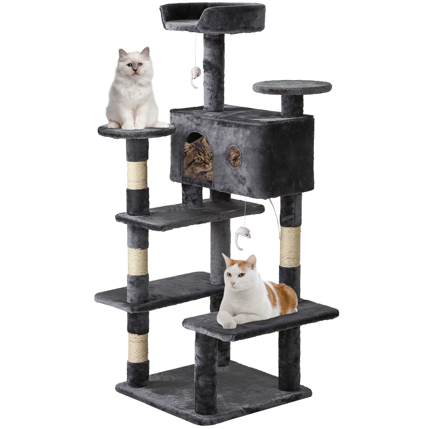Buy BestPet 54in Cat Tree Tower with Cat Scratching Post ,MultiLevel