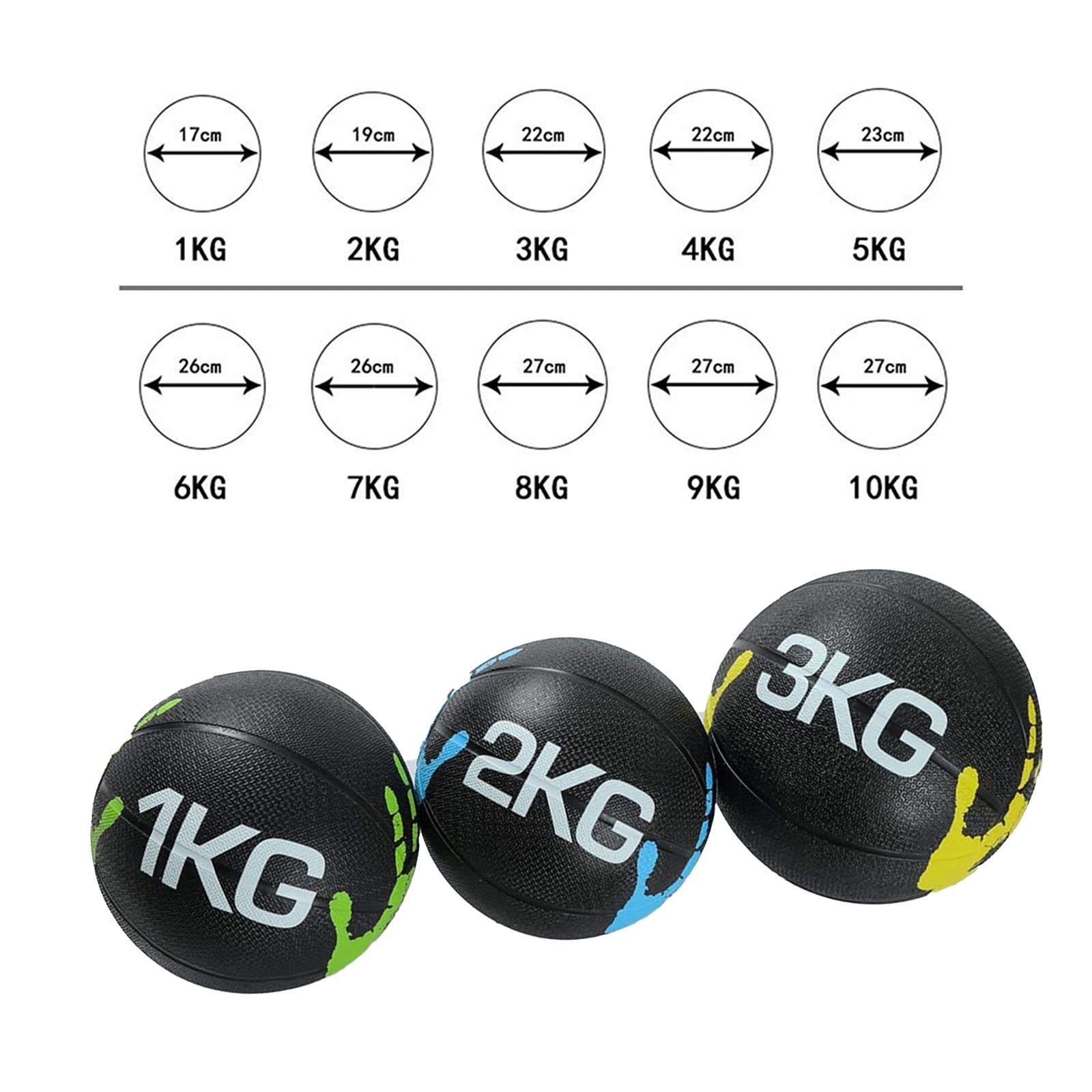 Piłki do ćwiczeń, Piłka lekarska 1-10 kg Idealna piłka do ćwiczeń fitness i treningu siłowego do ćwiczeń fitness w domu gimnastycznym,4kg
