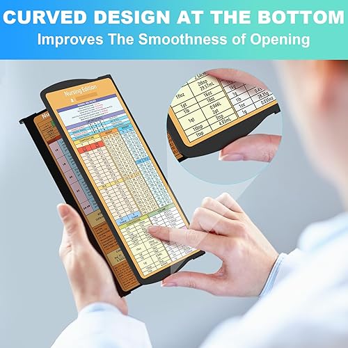 Miniatura 6 de Portapapeles de lactancia plegable, portapapeles de enfermera triple con edición de enfermería, hojas de trucos, portapapeles plegables de tamaño de