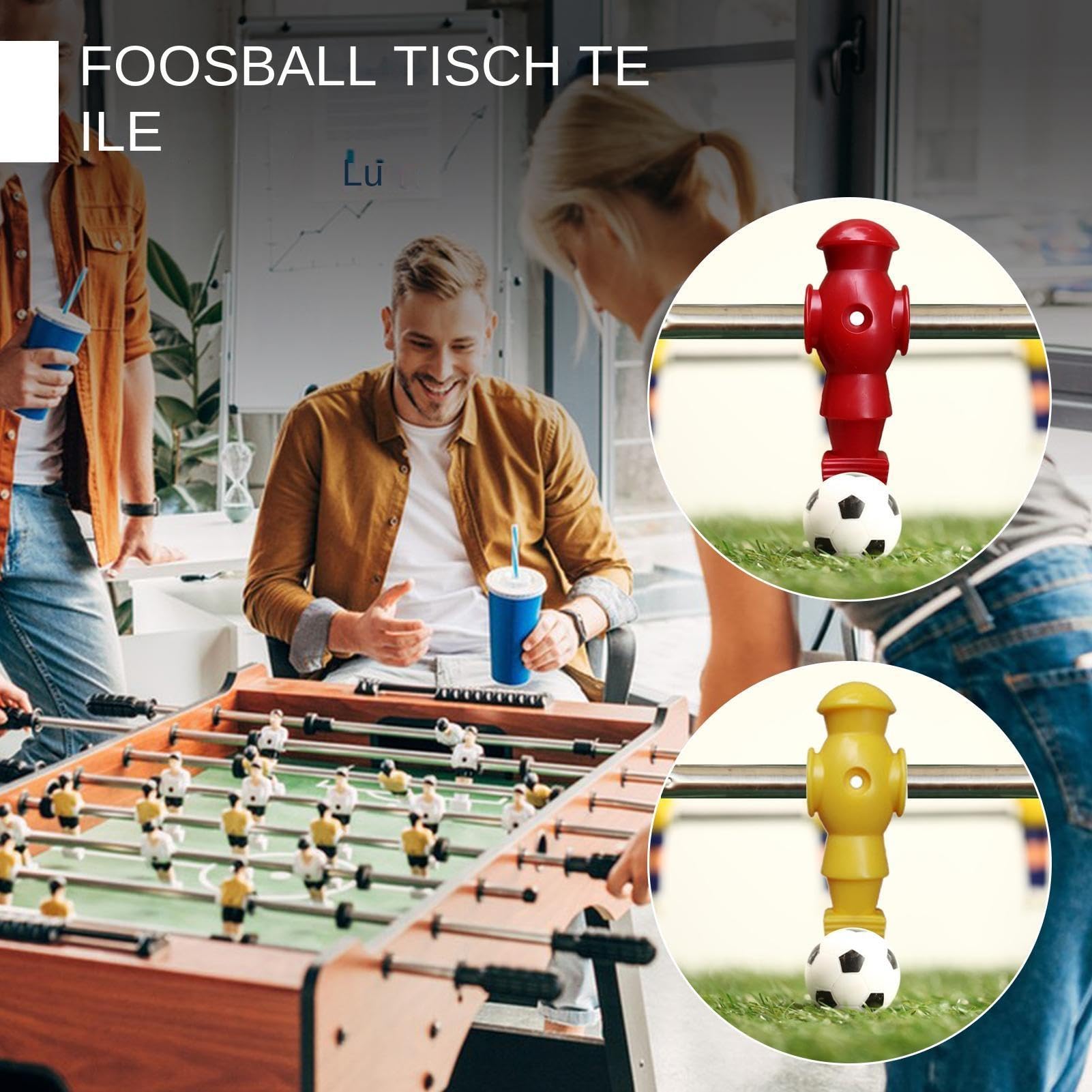 Generisch Set di ricambio per calcio balilla da biliardino, kit di parti in
