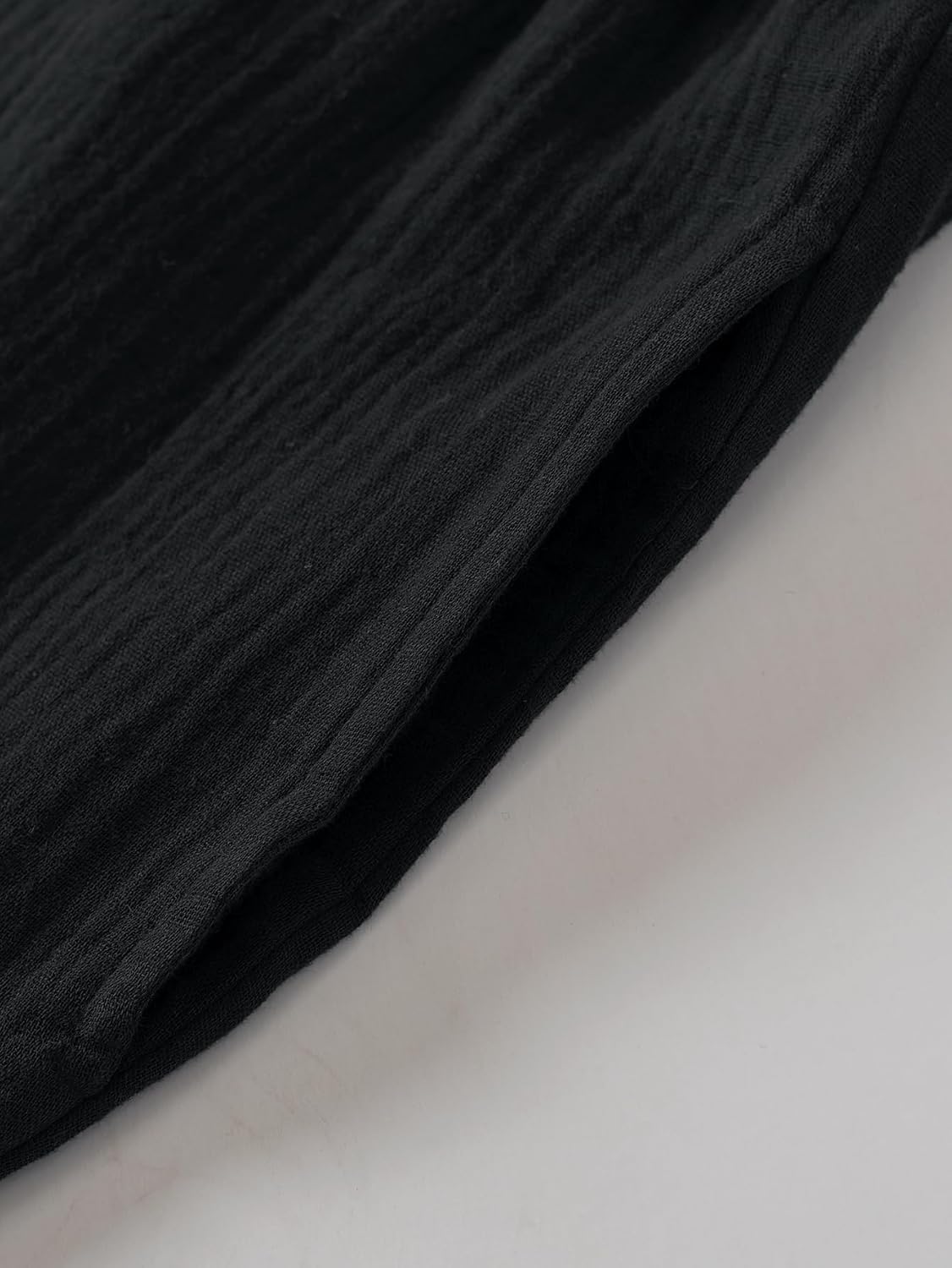Weintee Women's Cotton Gauze Capris with Pockets for Summer