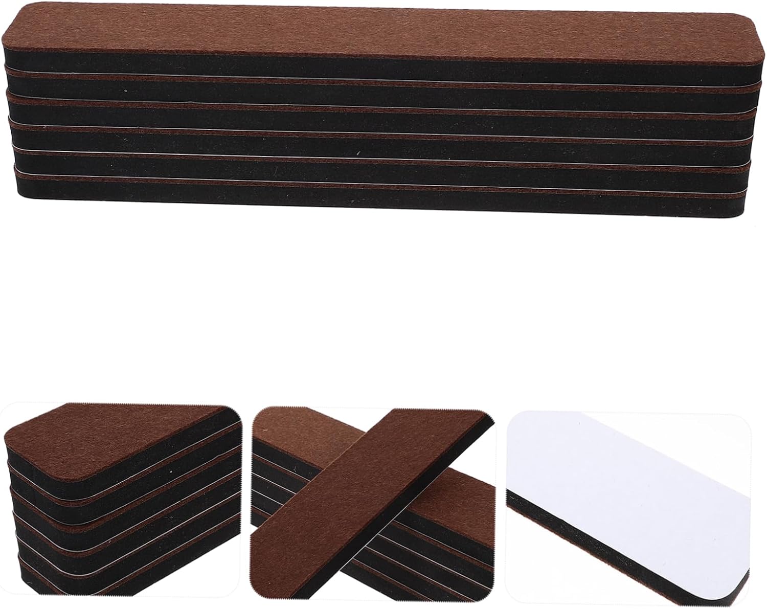 6pcs Felt Pin Board Strips Office Bulletin Board Wall Decorative Corkboard for Classroom and Home