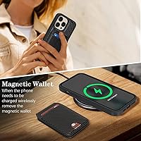 Vista 58 de Havaya Funda para iPhone 13 Pro Max y iPhone 12 Pro Max, cartera compatible con magsaf 2 en 1, desmontable magnética con tarjetero y ranura trasera