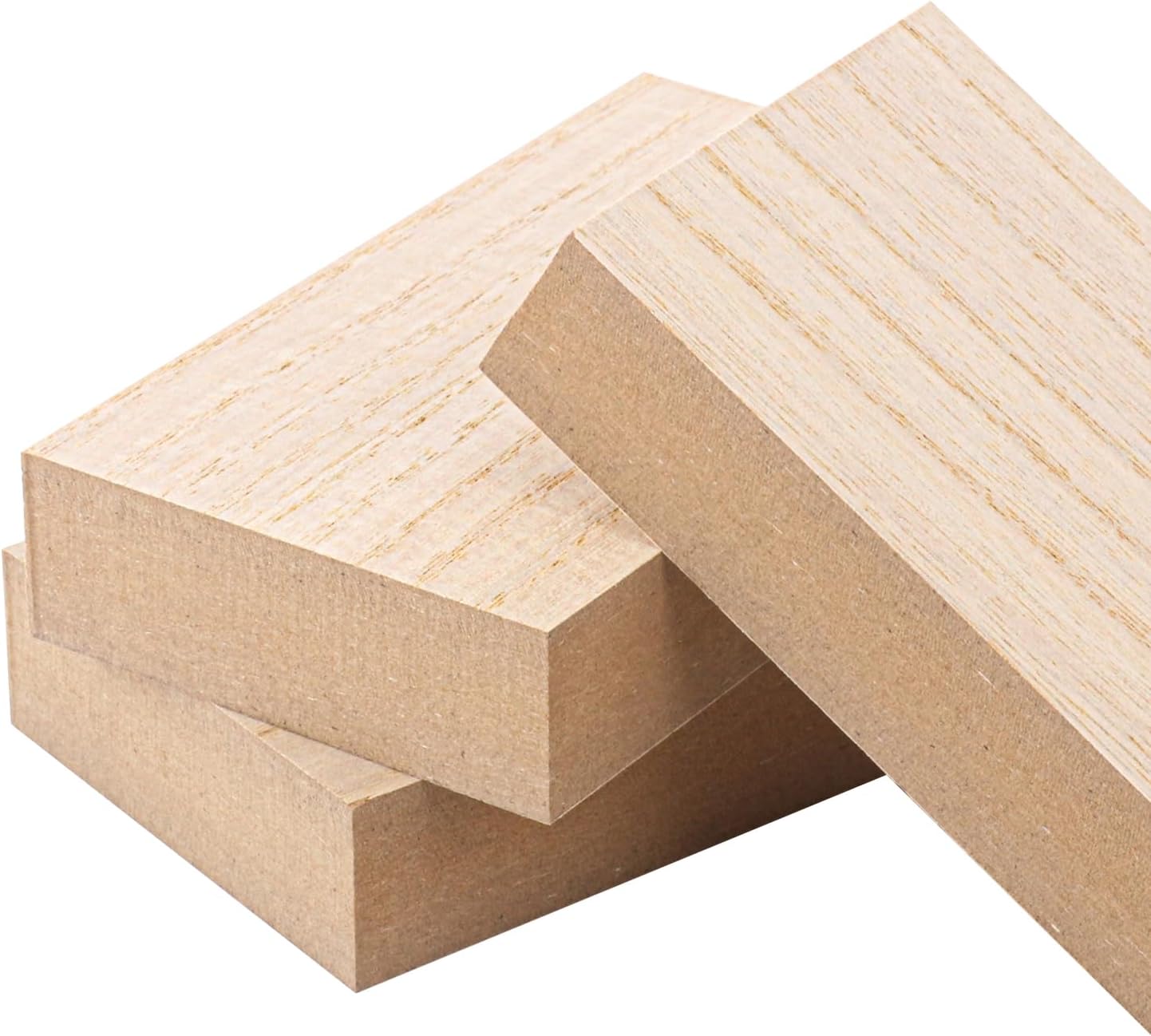 30 Pack Unfinished MDF Wood Rectangle Blocks, 3 x 5 Inch Wooden Blocks for Crafts, DIY Projects, and Custom Decor