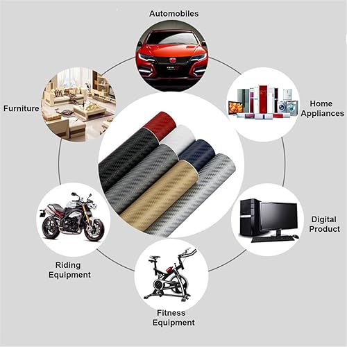 Miniatura 8 de Lámina de vinilo de fibra de carbono 3D para interior del automóvil, película mate, rollo mate, accesorios de estilo automático, gris, 1 4.17 pies