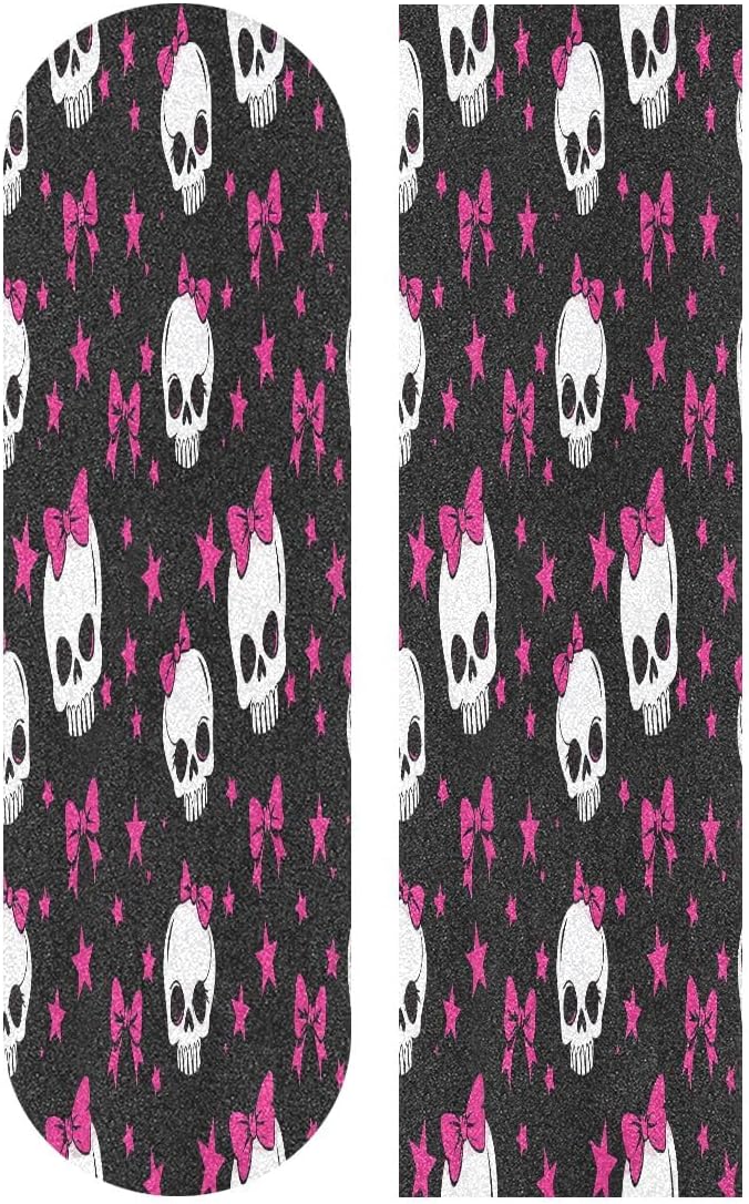 SUABO Rainbow Color Tie Dye Swirl Skateboard Grip Tape Anti Slip Longboard Scooter Griptape Sand Paper Sheet Sticker 9" x 33"