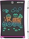 NEWYES 8.5 Inches Colorful Doodle Board for Toddlers LCD Screen Writing Tablet with Lock Function Magnetic Drawing Board Erasable Doodles Notepad for Girls Kids Ages 3+ Pink with Lanyard