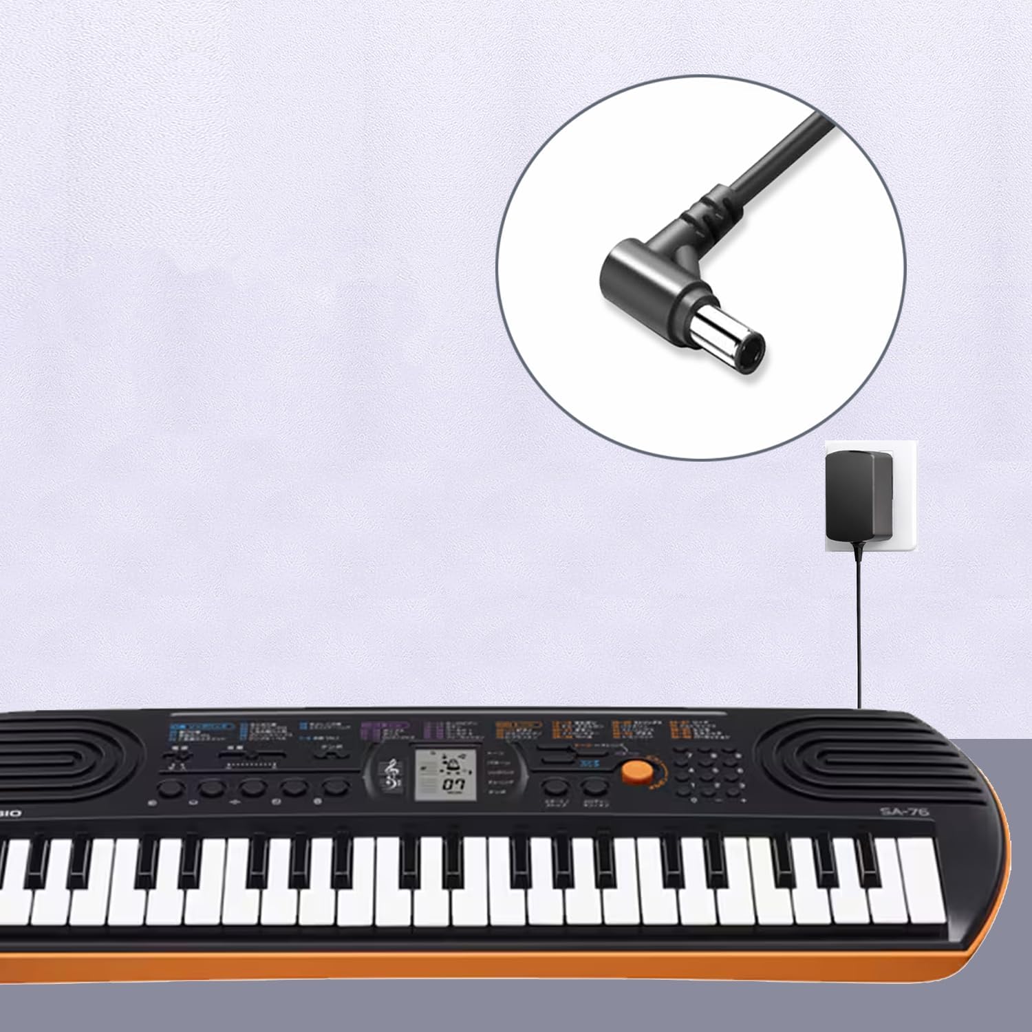 9.5V Power Adapter for Casio SA-81 AD-E95100LU Casiotone SA-50 SA-51 SA-77 SA-80 CT-S200 CT-S1 CT-S300 SA-76 SA-46 Portable Keyboard CT-S100 CT-S1BK CT-S400 CT-X700 LK-S250 Power Supply Cord Charger