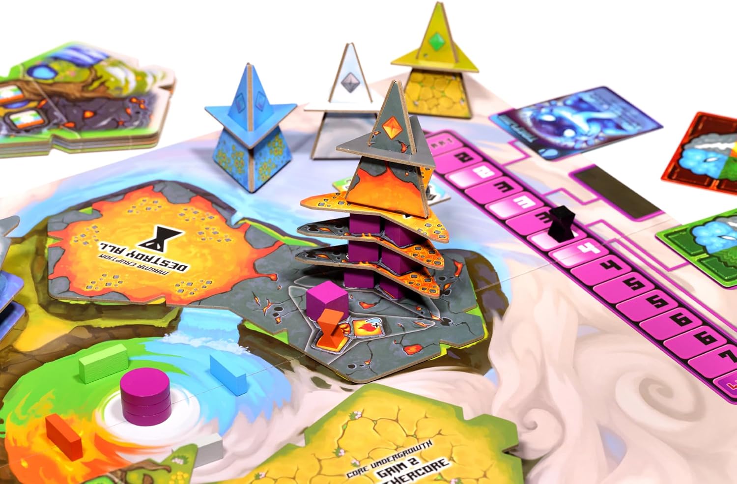 Aetherspire by Phase Shift Games – Cooperative 3D Tile Placement & Tower Defense Board Game | 1-4 Players | Ages 14+ | 45-Minute Strategic Fantasy Tabletop Game | Won #7 Best Game of 2025