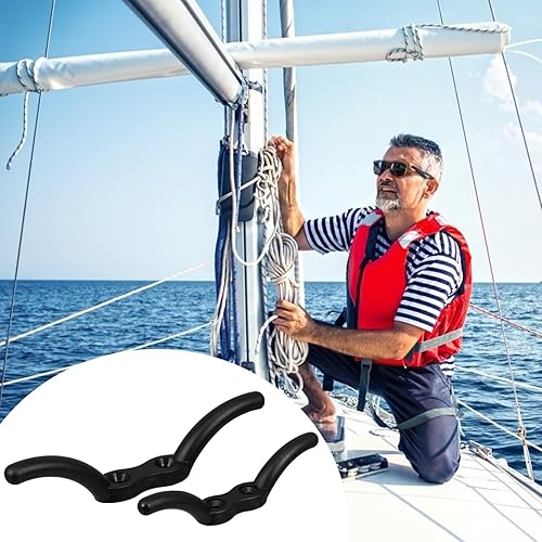 Miniatura 9 de Toddmomy 2 piezas de cuerda para atar cuerda, gancho de montaje para asta de bandera, gancho de nailon para tacos de bandera, mástil de bandera,