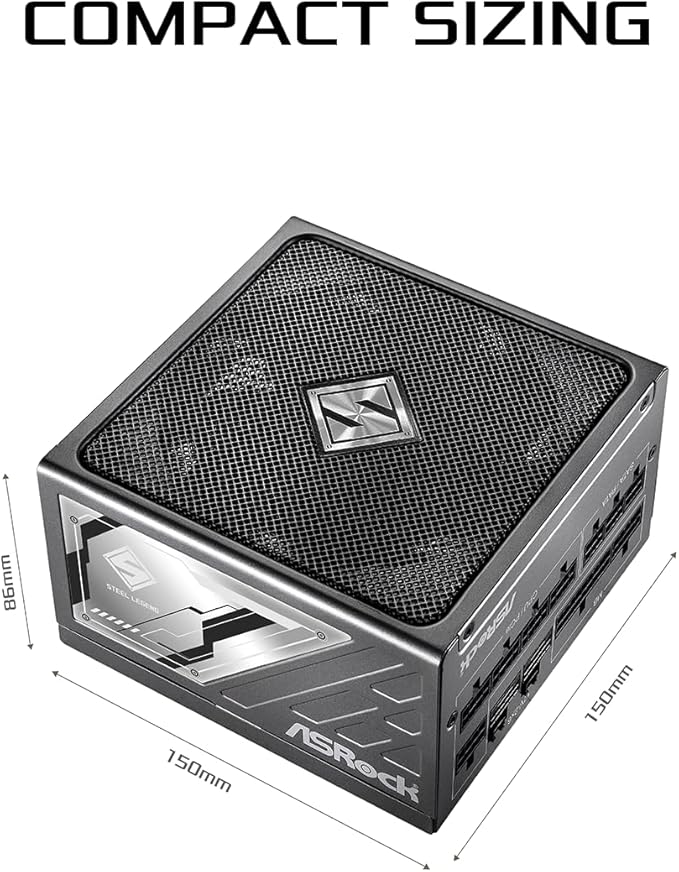 ASRock Steel Legend SL-1200P 1200W ATX Fuente Poder 80 Plus Platinum Modular miniatura 2
