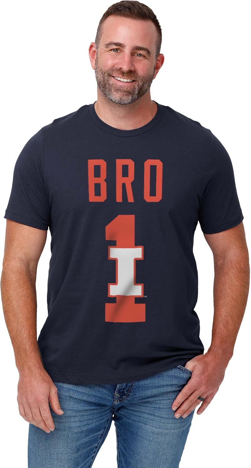 FOCO NCAA Mens NCAA College Team Logo Tee Shirt #1 Bro T-Shirt