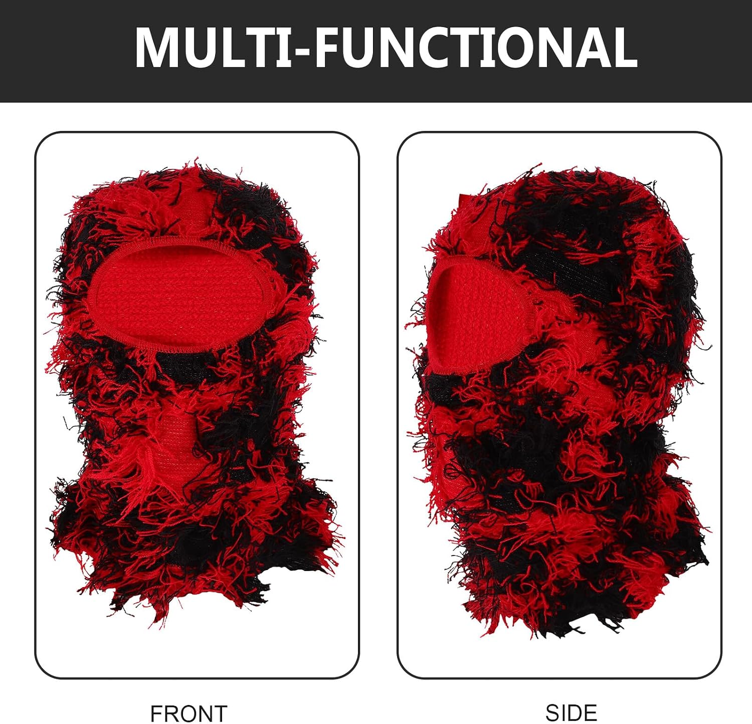 NOLITOY 2pcs Knitted Balaclava Mask Set Acrylic Full Face Cold-Proof Facial Covers for Cycling and Outdoor Winter Sports