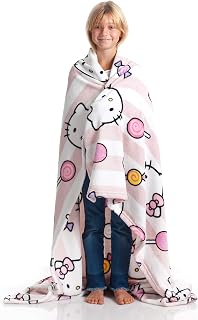 Kanguru Manta Sofa Hello Kitty, Suave Microfibra para Sofa, Pelo ultrasuave, 130x170cm, Manta Cama 150. Linda Colcha Individual para niñas, Idea