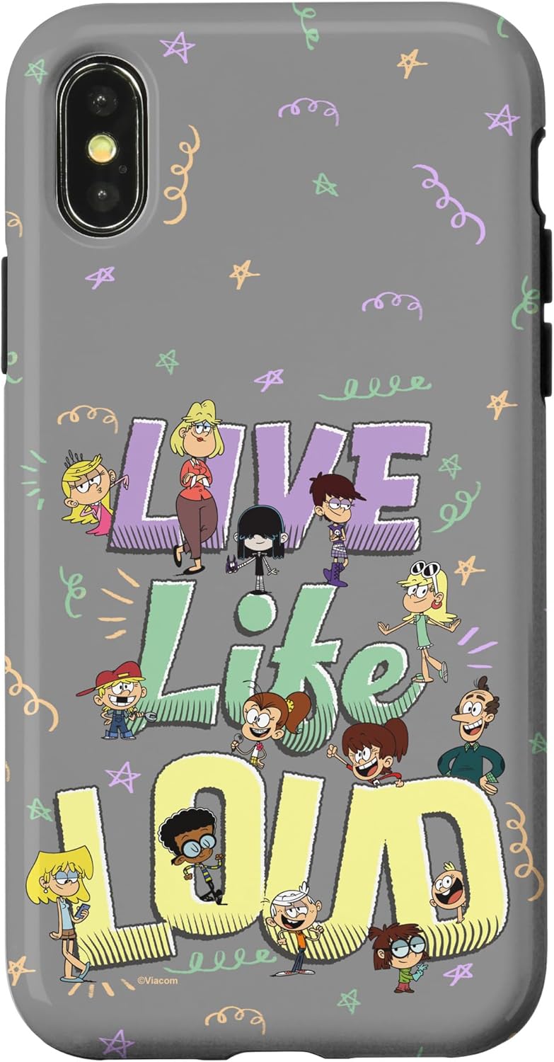 iPhone 15 The Loud House Live Life Loud Vintage Group Logo Case
