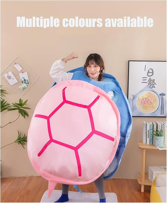 Turtle Shell Pillow - Kawaii Wearable Giant Turtle Pillow Funny Cosplay Plush Cushion for Kids Adult Dress (120cm,green)