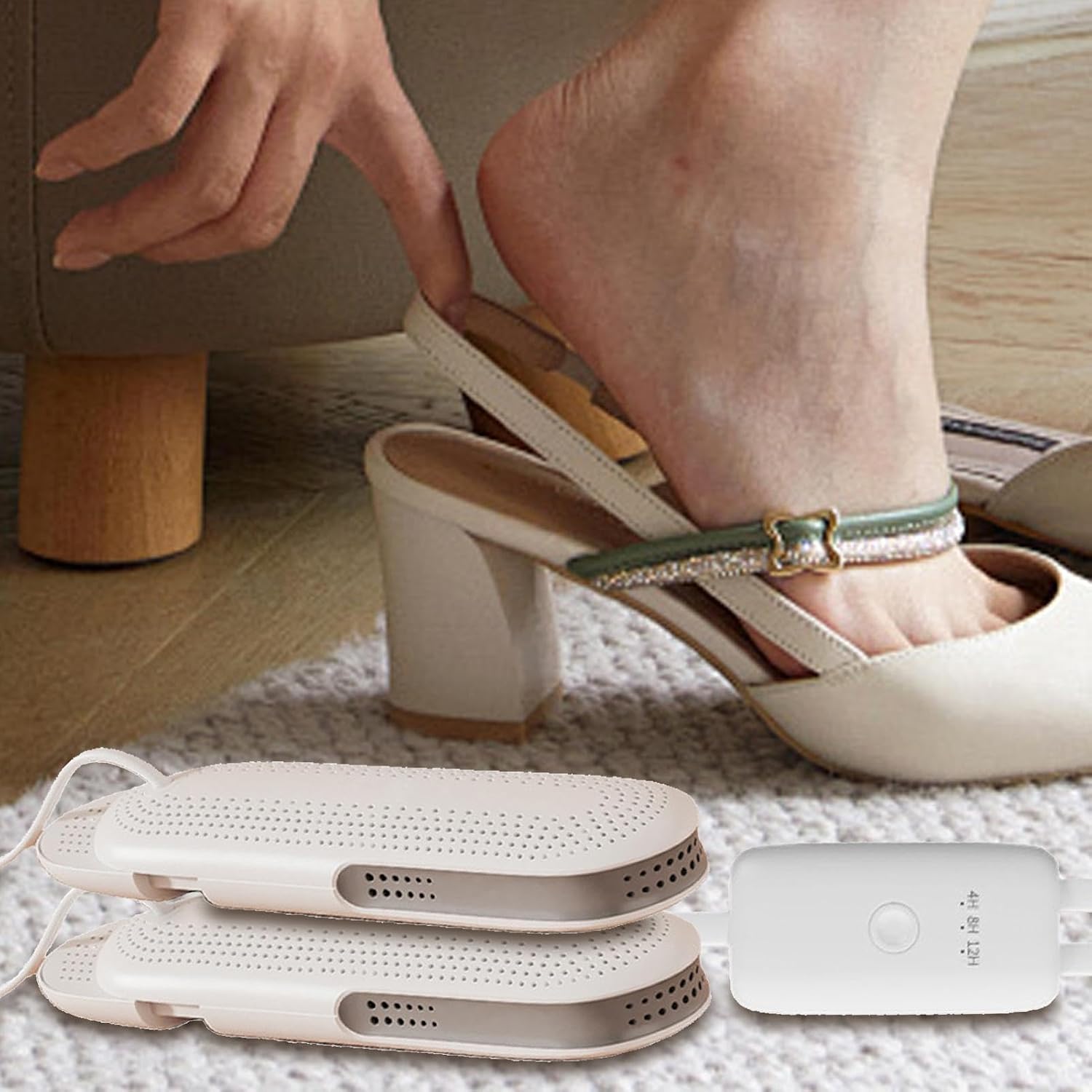 Household Odor Removal Shoe Dryer, Portable Even Heating Boot Warmer, A