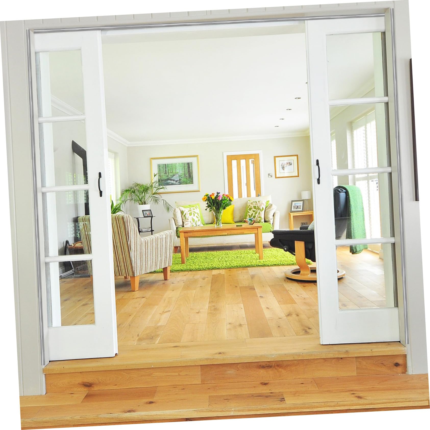 Moldura de Esquina de Pared Flexible Autoadhesiva Pvc Plata
