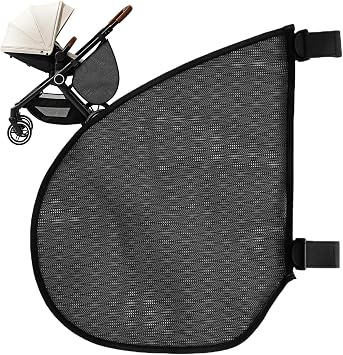 Side Sling Stroller Cargo Net - Adjustable Universal Non Slip Straps, Portable Hanging Storage Organizer, Stroller Accessory for Snacks Toys Keys Diapers Bottles Essentials | Travel Walking