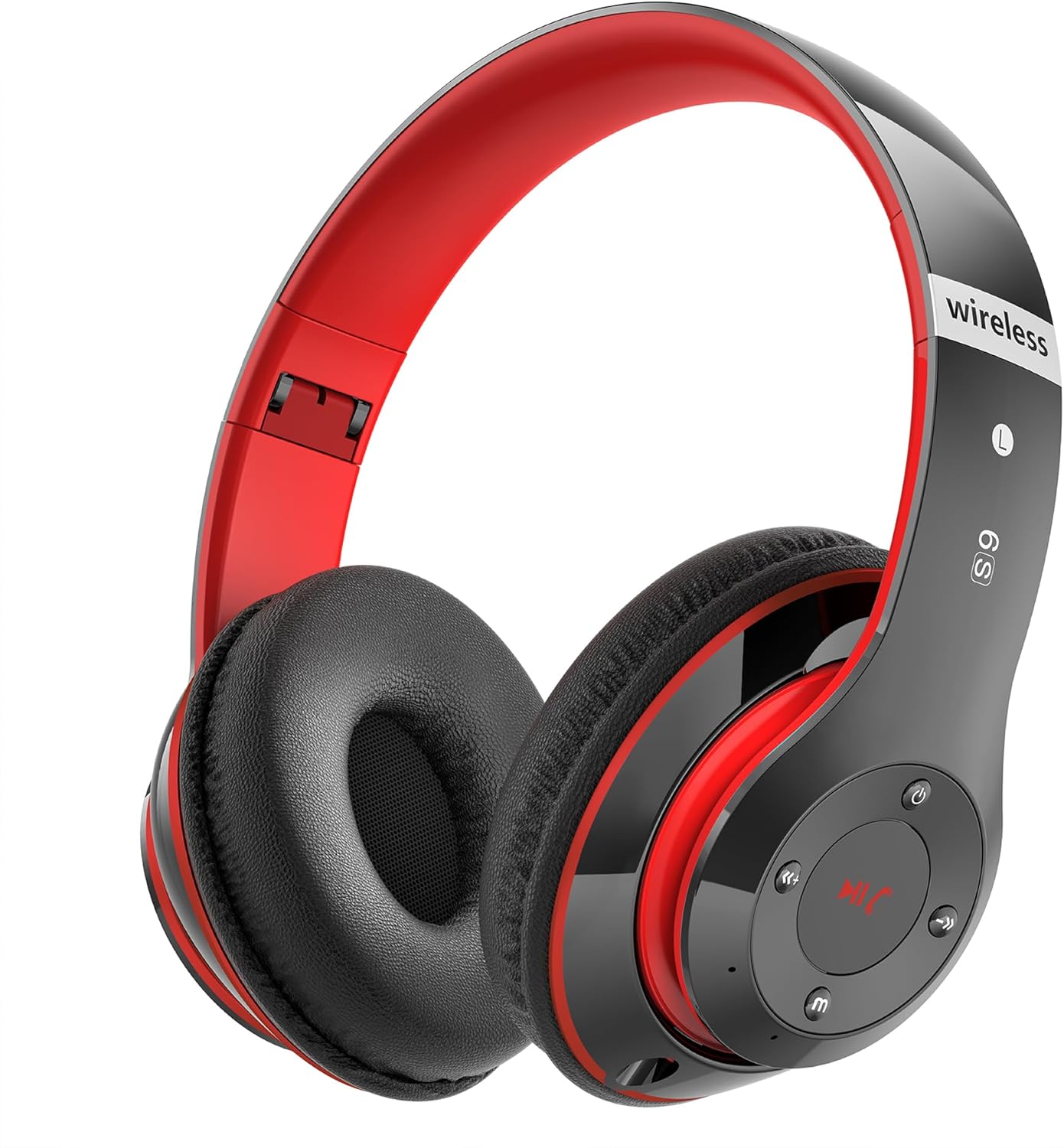 Bluetooth Headphones Over Ear,65 Hours Playtime Foldable Lightweight Wireless Headphones,6 EQ Modes Wireless Headphones Over Ear ,with Built-in HD Mic, FM, SD/TF for Travel Home Office Cellphone PC