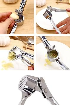 Round Shape Garlic Grater with Garlic Crushing Press Chamber for Tradesmen
