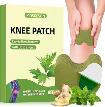 Knee Patches - 36Pcs Warming Herbal Plaster for Joint, Wormwood Extract Sticker for Knee, Back, Neck, Shoulder