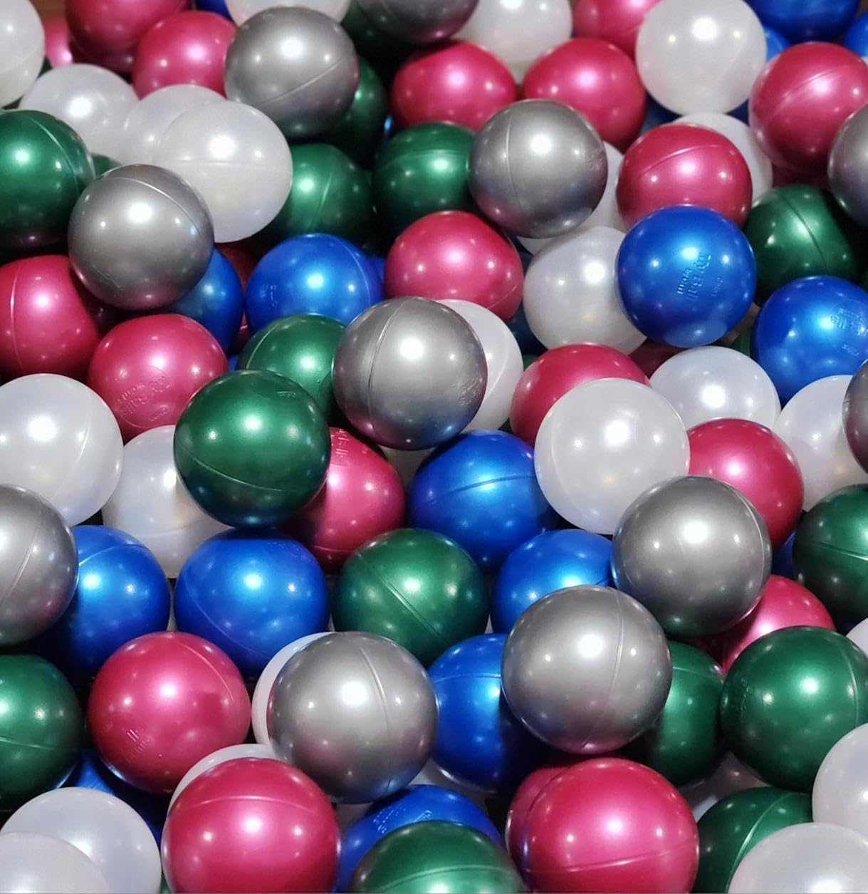 150 pcs Large 3.1" Crush-Proof non-PVC Phthalate Free Plastic Ball Pit Balls - Air-Filled in 5 Colors - Guaranteed Crush-Proof