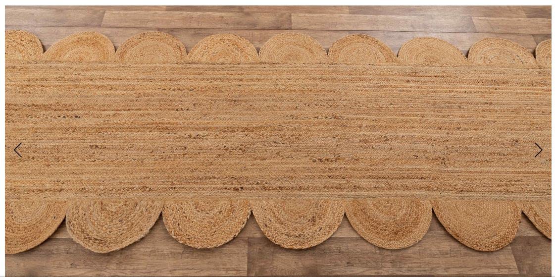 Dywan z naturalnej juty, pleciony dywan w stylu boho, do salonu, wiejskiego domu, naturalny, 6 x 25 cm