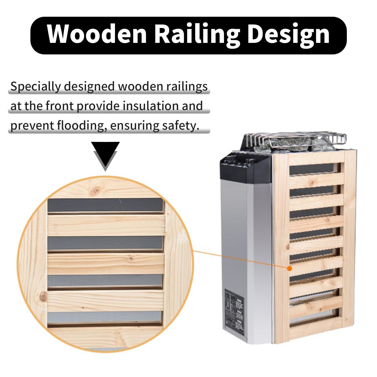 Poêle De Sauna 220 V, Poêle De Sauna électrique 3 KW en Acier Inoxydable, Poêle De Sauna pour Bain De Vapeur, Contrôle De La Température Et Minuterie, équipement De Sauna