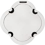 Farmhouse Petit miroir mural à pétoncles pour entrée 8.9 De pouce, suspendu blanc décontraction Quatrefoil décoratif miroir vintage pour salle de bains Vanité, Clover forme Floral bois miroir chambre à coucher