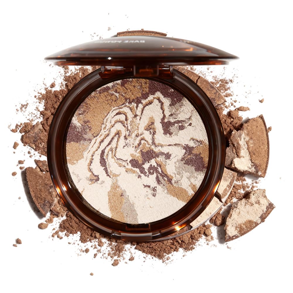 Pressed Matte Face Powder, Bake Foundation Makeup, Color Correcting, Medium Light Fair Brown Concealer Base Mak up for Poreless Wrinkle Finishing, Shine Control 06#Tan