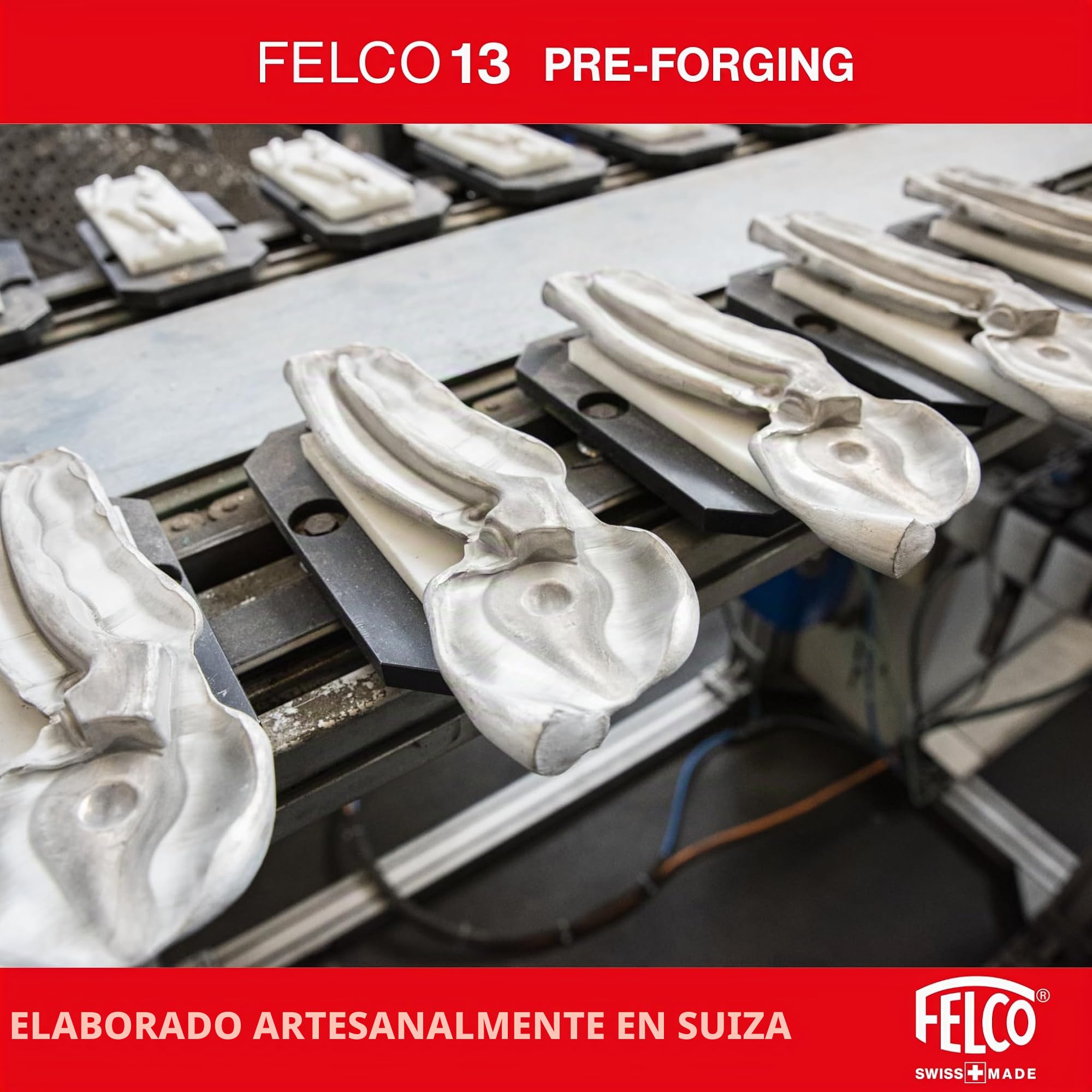 FELCO 13 tijeras de podar para diestros con manos grandes, corte 30 mm | Mango alargado para el agarre a dos manos y más fuerza en ramas gruesas. Aluminio forjado. Swiss Made.