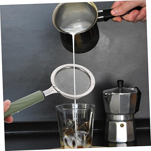 Miniatura 6 de PRETYZOOM Colador de malla fina, tamiz de filtro de alimentos de acero inoxidable para exprimir diseño de té, fácil de usar, tienda multiusos,