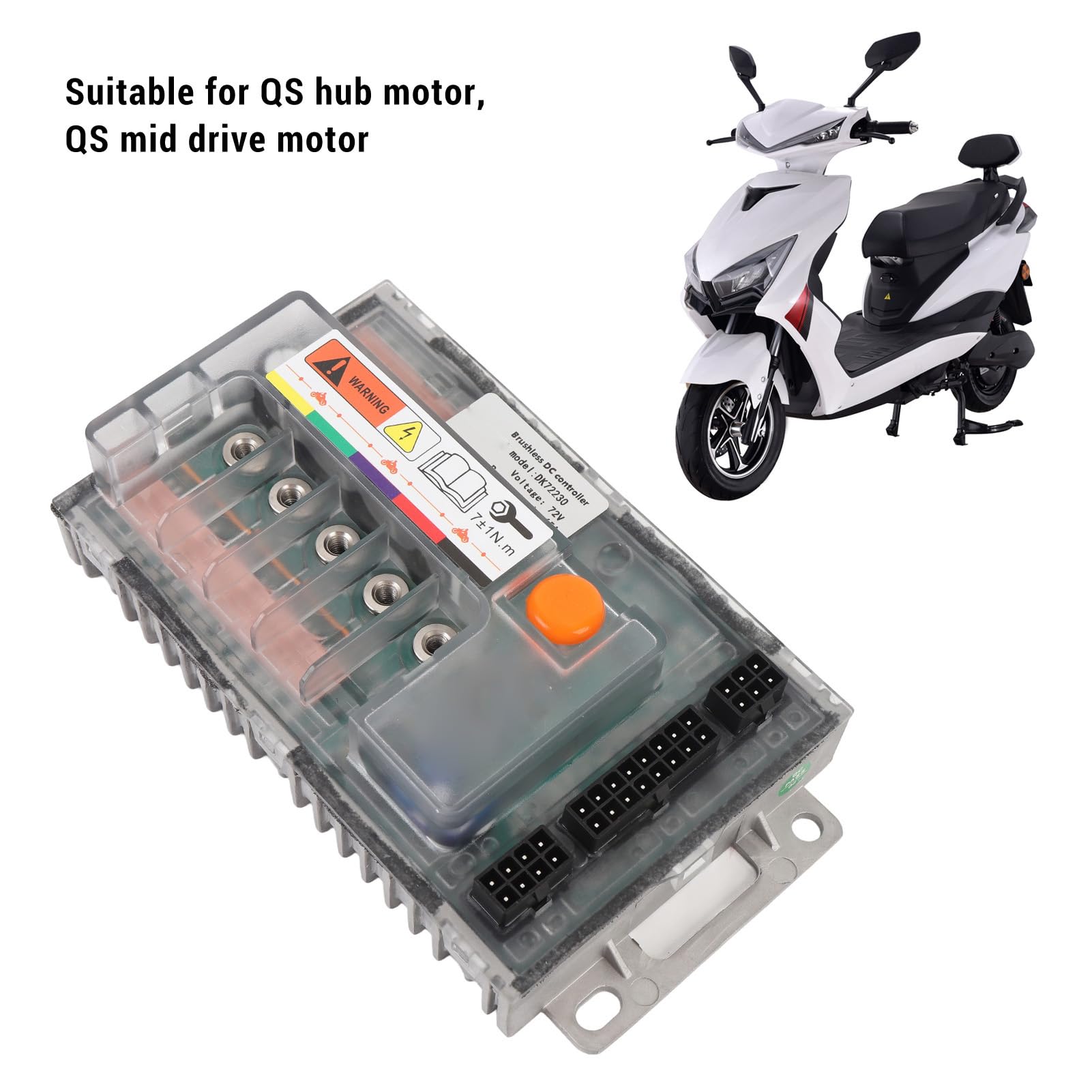 Sterownik Sinusoidalny DK72230, 36–100 V, Bezszczotkowy Sterownik Silnika Prądu Stałego 72 V ze Stopu Aluminium, do Silnika z piastą QS o Mocy ≤ 2000 W. Silnik Typu Middrive