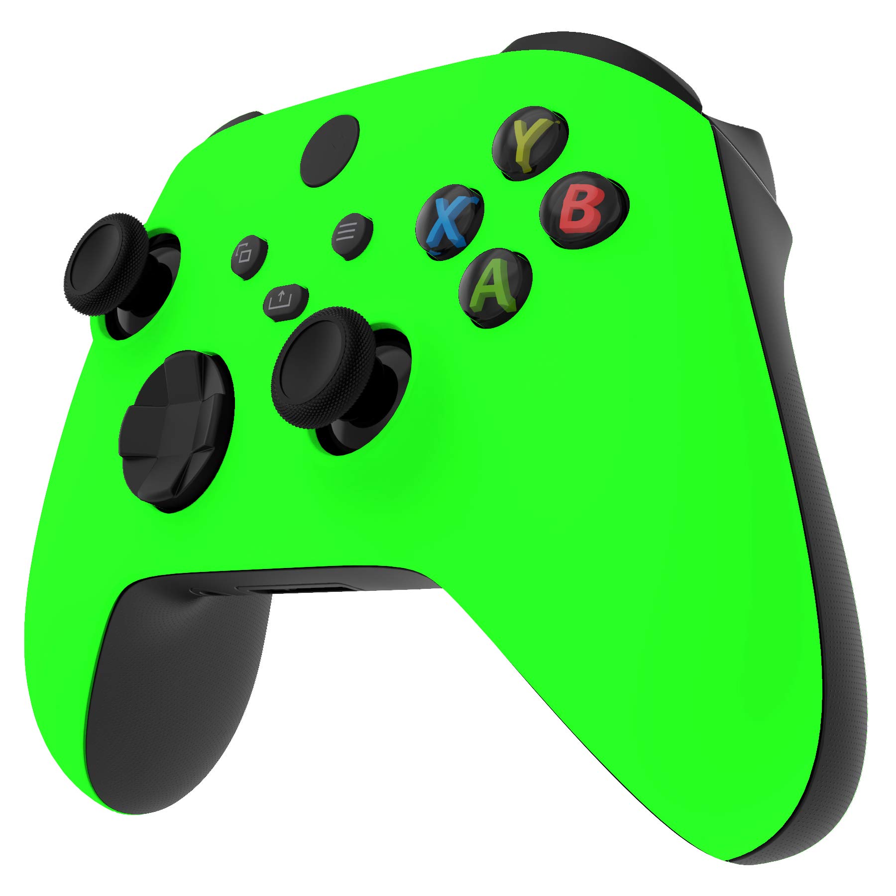 eXtremeRate Cover Custodia Ricambio per Xbox Series X S Controller Scocca Copertura Anteriore Shell DIY Ricambio per Xbox Series X S Joystick Model 1914(Verde Fluorescente)