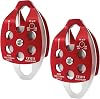 NewDoar 30 KN CE Certified Large Rescue Pulley Single/Double Sheave with Swing Plate