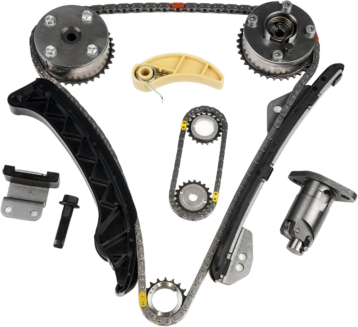 Timing Chain Kit 2 VVT Gear Sprocket Kit Compatible With Toyota Prius Corolla Matrix Scion XD Pontiac Vibe 1.8L 2009-2015 Replace For 13070-0T010 13050-0T010