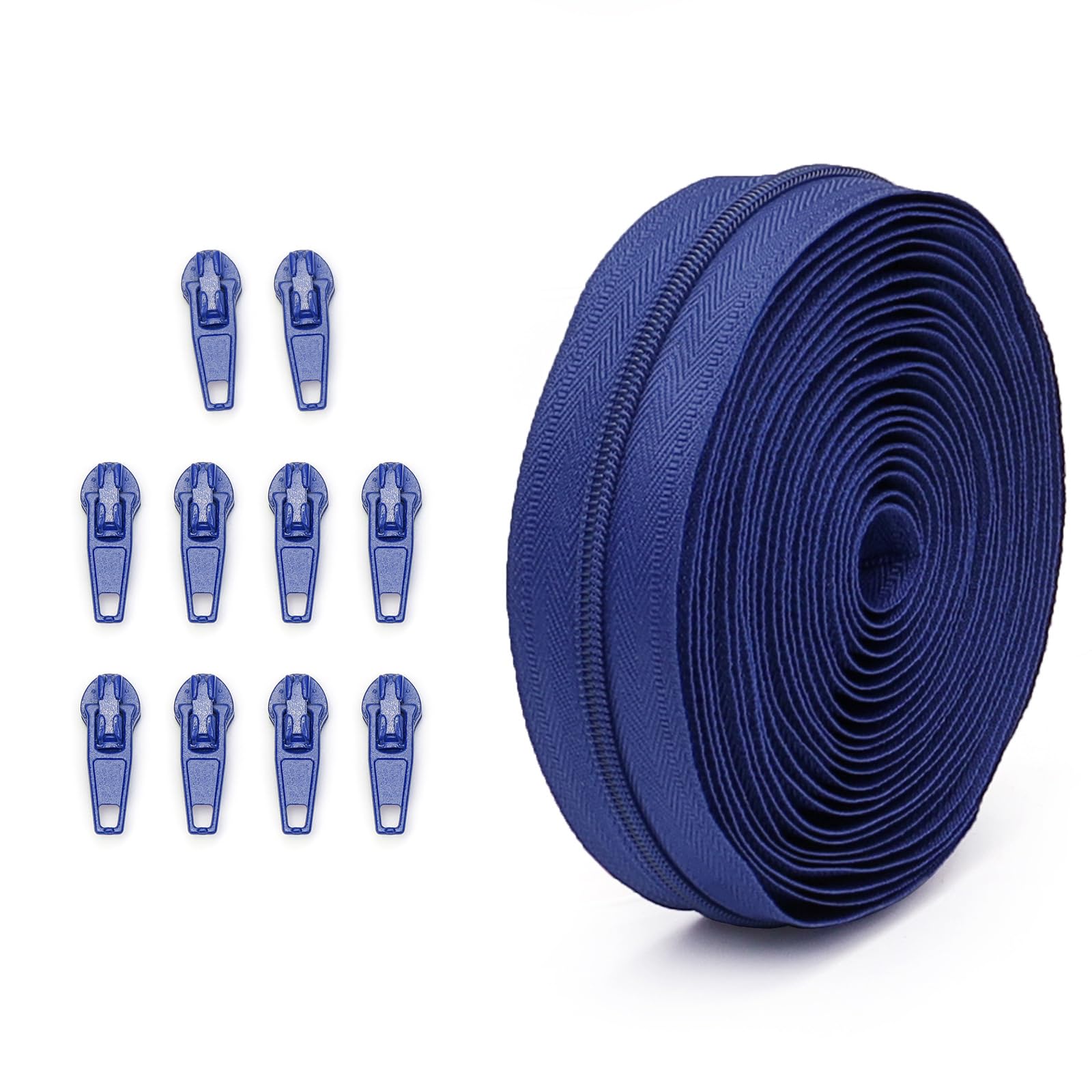 Zippers Repair Kits # 3 Nylon Coil Sewing Zippers Zips Pulls Sliders Sewing Supplies for Tailor Craft Bag