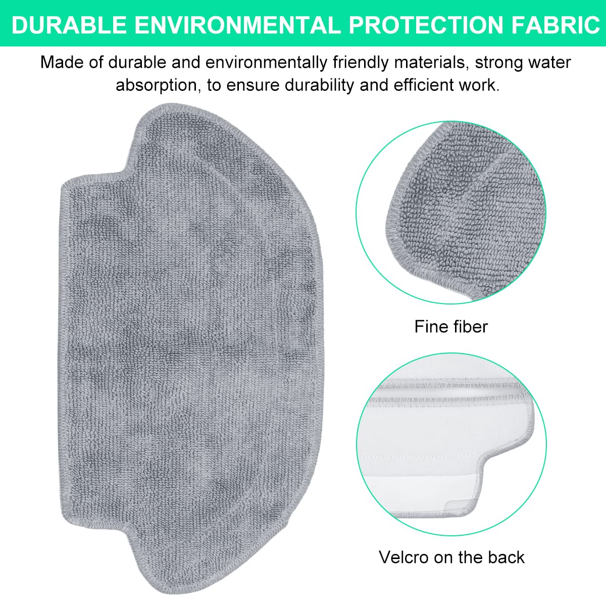 71zdIEdx7UL._SL1200_ Verilux® Accessories Compatible with Mi Robot Vacuum-Mop P - Wet Mop Rag & Dry&Wet Mop Rag, 2 Pcs Mop Cloth Pads Replacement Parts Acccessory for MIJIA STYJ02YM 1 Wet Mop Rag 1 Dry Mop Rag
