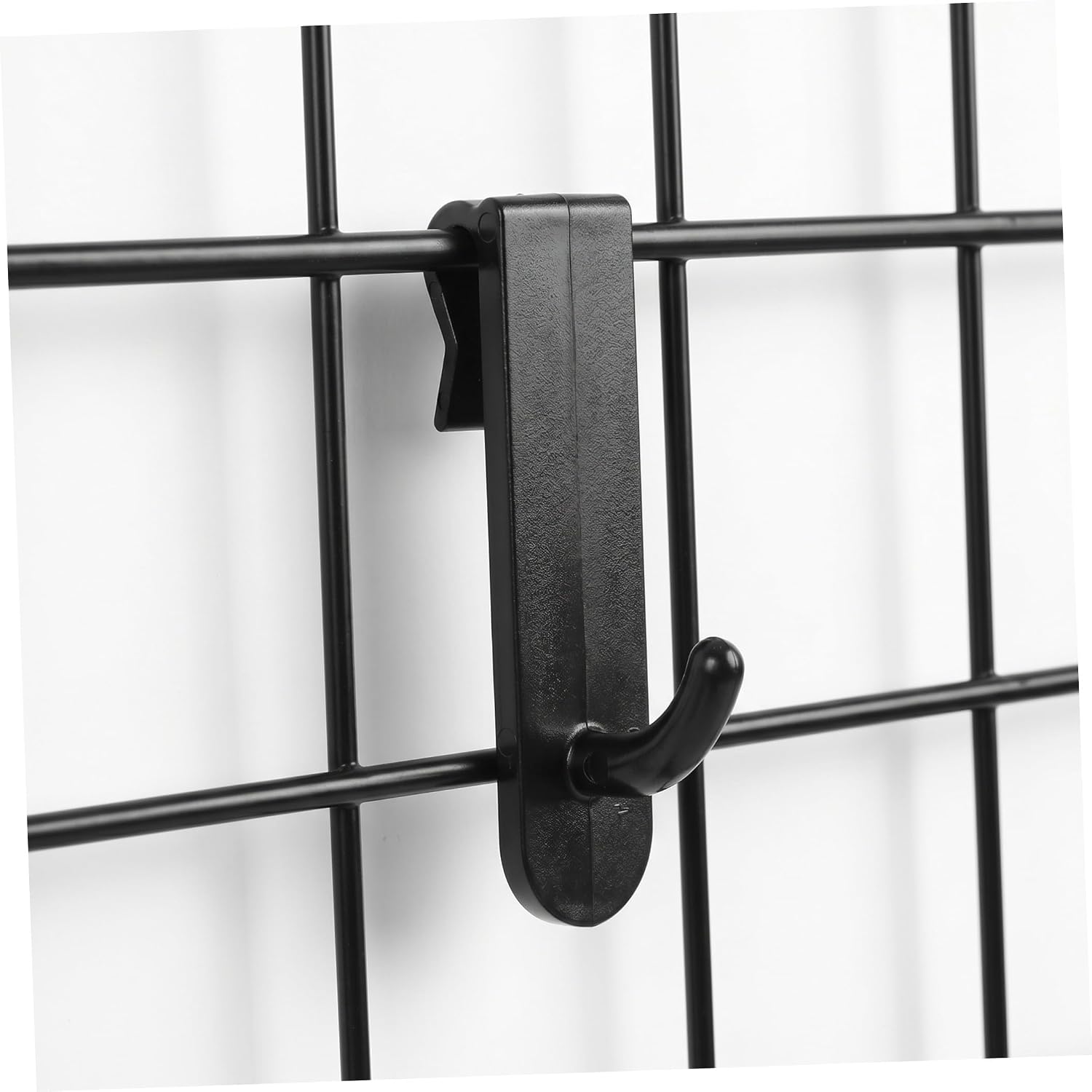jojofuny 35pcs Grid Wall Panel Hanging Hooks for Retail Display and Kitchen Storage, Black Plastic Wire Shelf Hardware Accessories Sturdy, Smooth Burr-Free Surface, for Craft Fairs