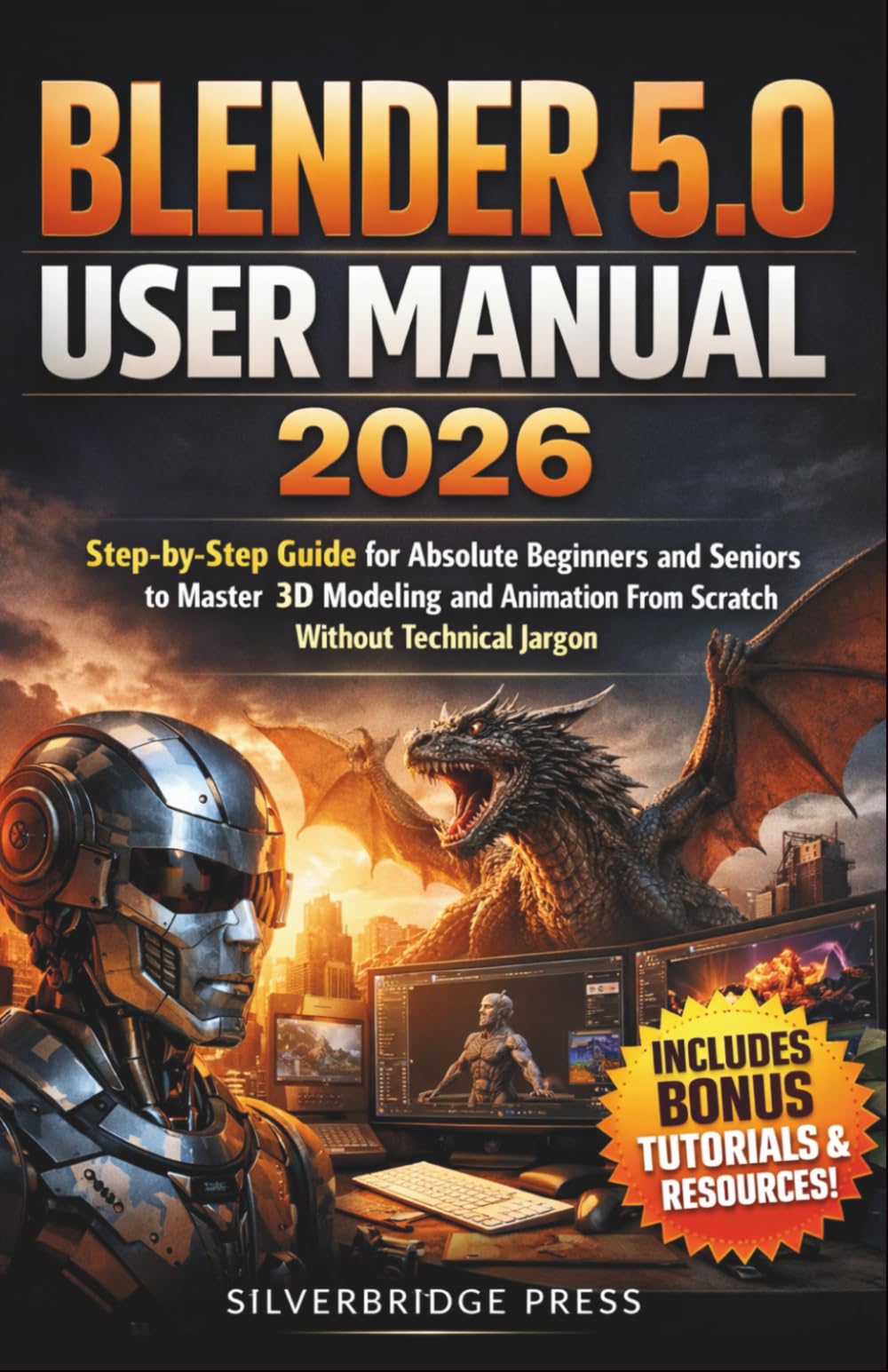 Blender 5.0 User Manual 2026: Step-by-Step Guide for Absolute Beginners and Seniors to Master 3D Modeling and Animation From Scratch Without Technical Jargon (Jargon-Free Manuals)