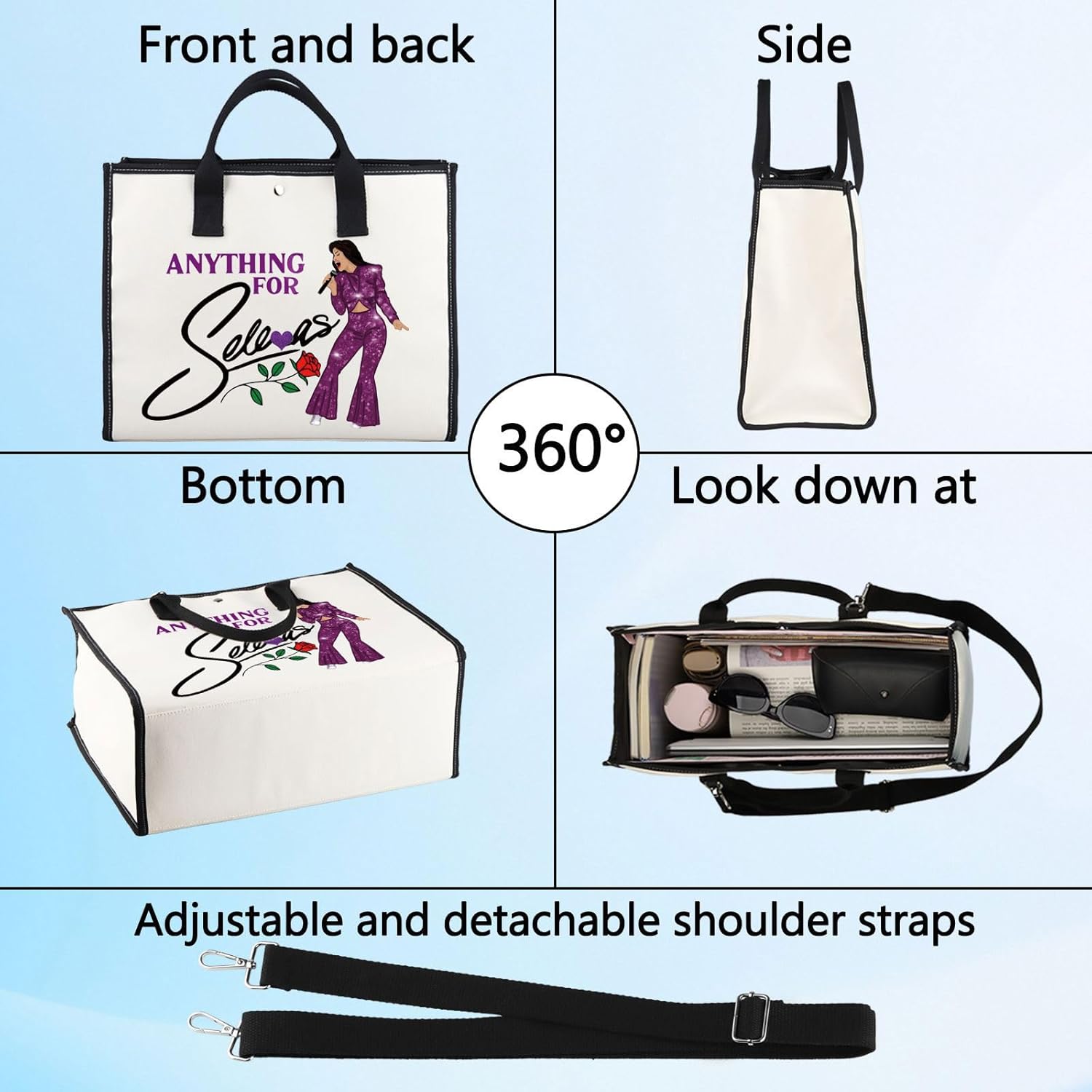 BWWKTOP Music Lover Cosmetic Bag Singer Fans Gift Music Album Gifts Singer Fans Zipper Pouch Bag Singer Merandise (anything for BG) - Image 3