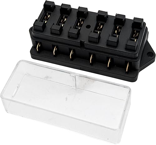 Miniatura 6 de MASO Caja de fusibles de coche 6 vías hoja de fusibles bloque titular 12 V 24 V coche camión circuito marino estándar ATC