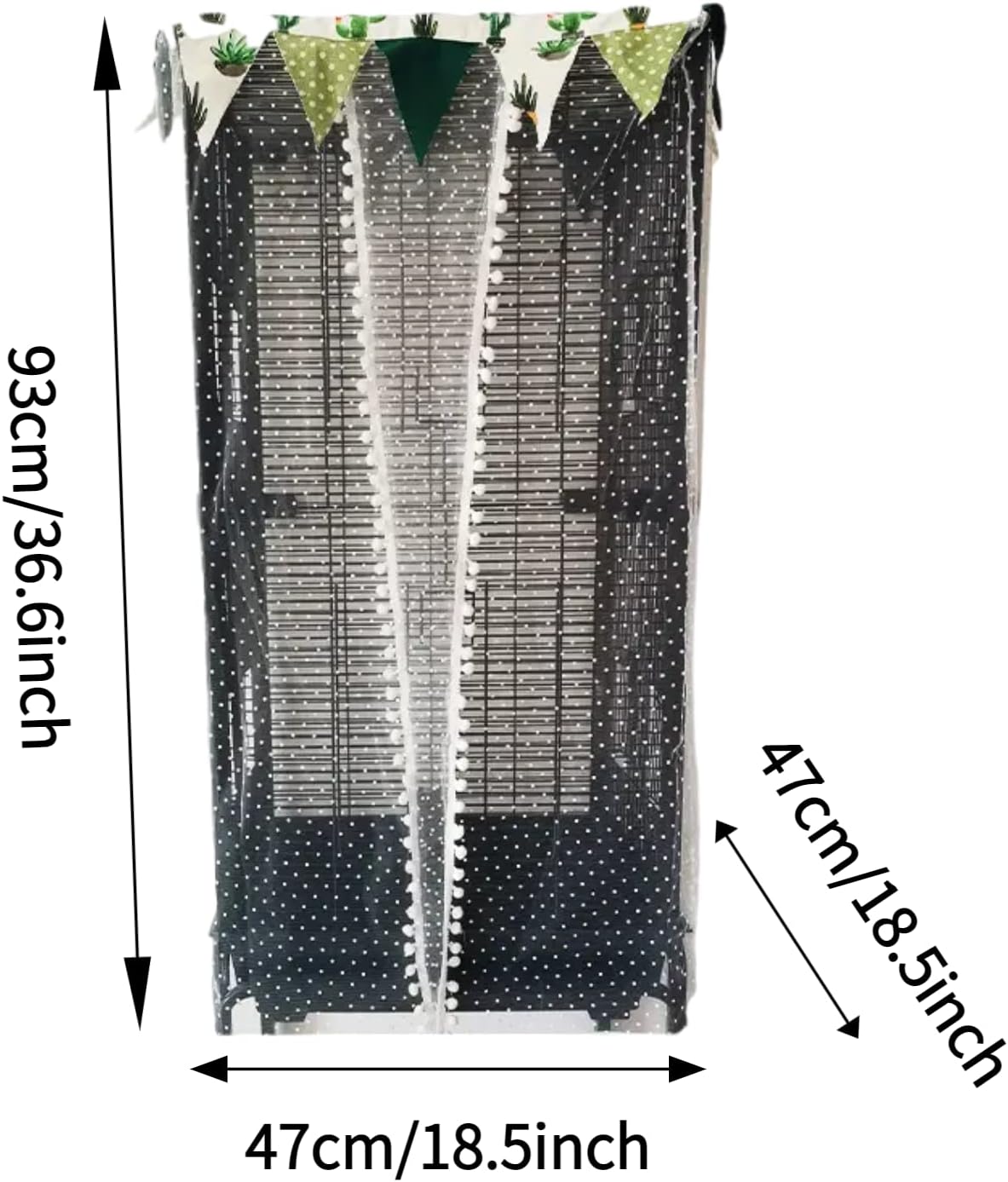 Bird Cage Seed Catcher Mesh Skirt Cover for Parrot Bird Cage Cover Seeds Guard Dust-Proof Universal Birdcage Accessories for Round Square Cage (Long-White(for cage Size 18.5x18.5x36.6))
